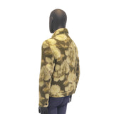 Men's Wool Blend Camouflage Tweed Short Overcoat