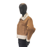 Women's Long-Sleeve Patchwork Loop Stand Collar Zipper Coat