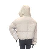 Women's Loose-Fit Slimming Thick Warm Hooded Solid-Color Short Down Cotton Coat