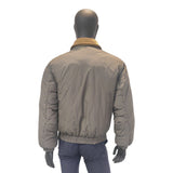 Men's Stand Collar Chequer Cotton Coat Jacket