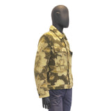Men's Wool Blend Camouflage Tweed Short Overcoat