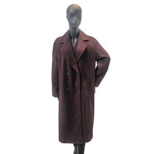 Women's Winter Double Breasted  Long Sleeve Notch Lapel Long Length Overcoat