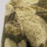 Men's Wool Blend Camouflage Tweed Short Overcoat