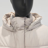 Women's Loose-Fit Slimming Thick Warm Hooded Solid-Color Short Down Cotton Coat