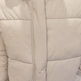 Women's Loose-Fit Slimming Thick Warm Hooded Solid-Color Short Down Cotton Coat