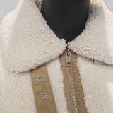 Women's Motorcycle Style Patchwork Fleece Double-Faced Wool Coat